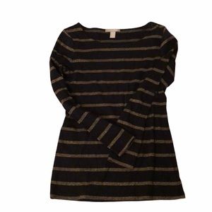 Banana Republic black and gold stripe long sleeve